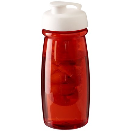 H2O Pulse® 600 ml sportfles en infuser met flipcapdeksel