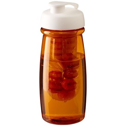 H2O Pulse® 600 ml sportfles en infuser met flipcapdeksel