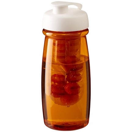 H2O Pulse® 600 ml sportfles en infuser met flipcapdeksel