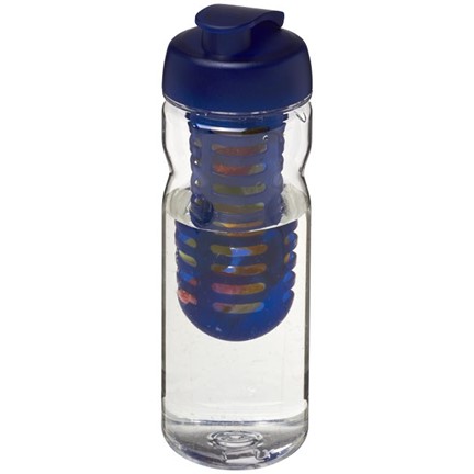 H2O Base Tritan 650 ml sportfles en infuser met flipcapdeksel