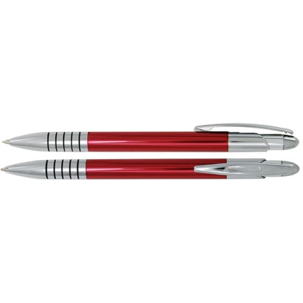 Aluminium balpen bordeaux rood