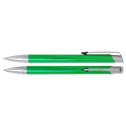 Aluminium balpen arrowclip licht groen