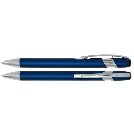 Aluminium balpen donkerblauw