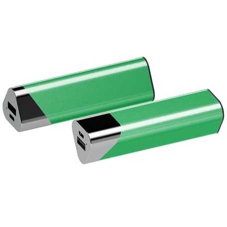 Powerbank Circle chroom-groen