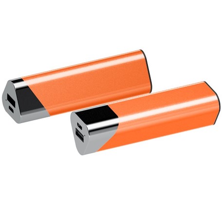 Powerbank Circle chroom-oranje