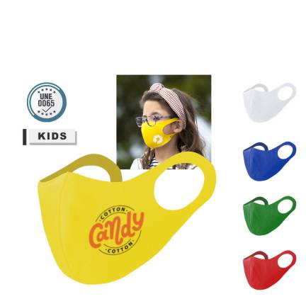 Herbruikbaar mondkapje voor kinderen met bedrukking