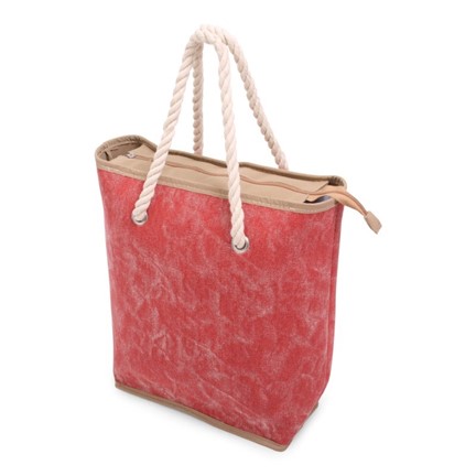 Canvas Shopper Red