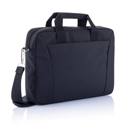 PVC vrije 15,4 exhibition laptop tas, zwart