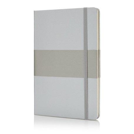 Deluxe hardcover A5 notitieboek, zilver