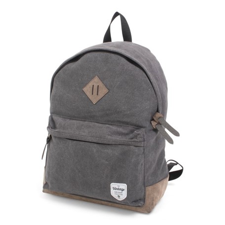 Vintage Canvas Backpack Grey