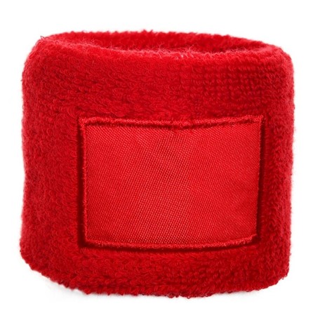 Polsband 6cm Met Label Rood acc. Rood