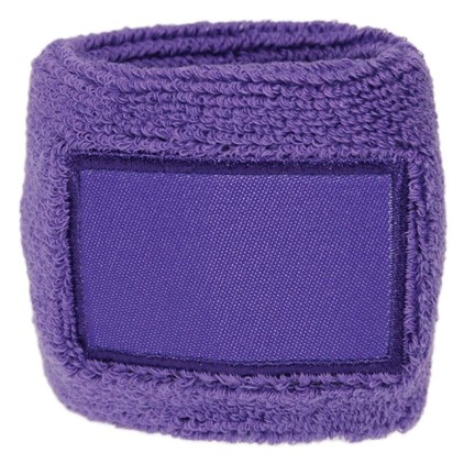 Polsband 6cm Met Label Purple acc. Purple