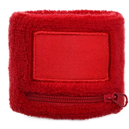 Polsbandje Met Rits 6cm Met Label Rood acc. Rood