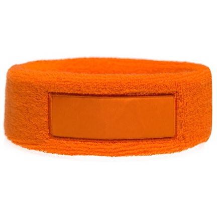 Hoofdband 18cm Met Label 9*3 cm Oranje acc. Oranje