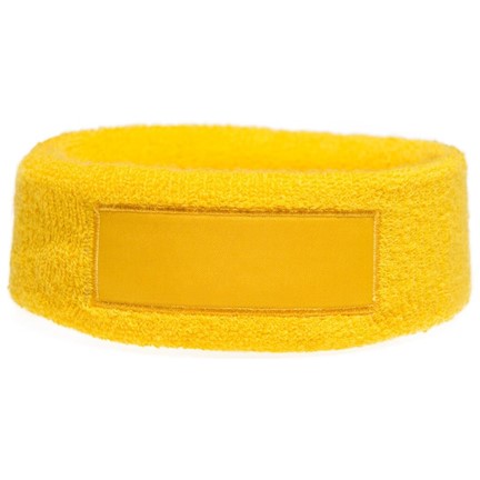 Hoofdband 18cm Met Label 9*3 cm Geel acc. Geel