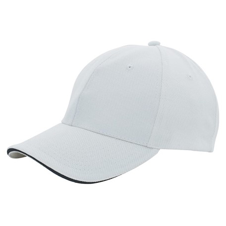 Canvas Sandwich Cap Wit acc. Zwart