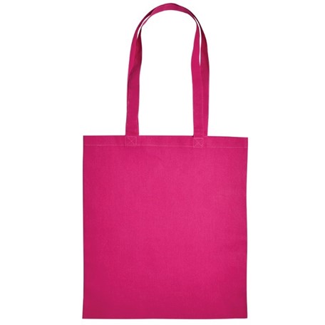 katoenen tas lang Hengsel 38x42cm roze