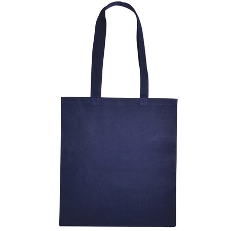 katoenen tas lang Hengsel 38x42cm marine blauw