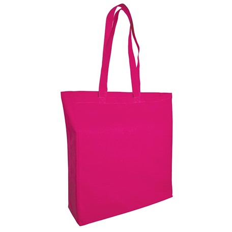 katoenen tas lang Hengsel en souffle roze38x42x10cm