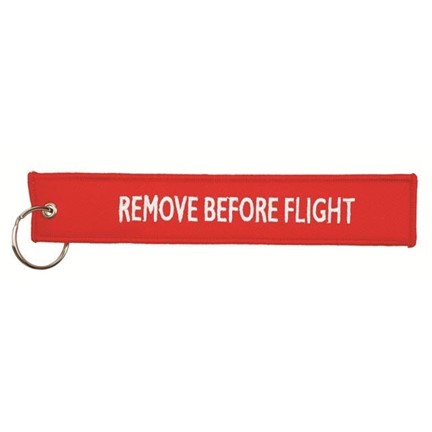 Remove before flight Hangtag 18*3 cm Rood acc. Rood