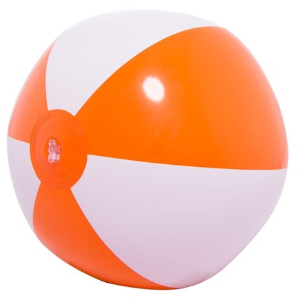 Strandbal 16 Inch Leeg Oranje acc. Wit