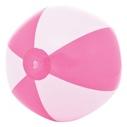 Strandbal 16 Inch Leeg Roze acc. Wit