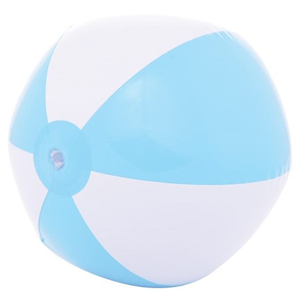 Strandbal 16 Inch Leeg Licht Blauw acc. Wit