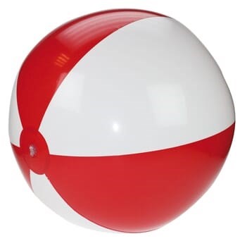 Strandbal 21Inch Leeg Rood acc. Wit