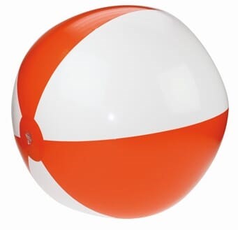 Strandbal 21Inch Leeg Oranje acc. Wit