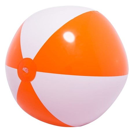 Strandbal 26 Inch Leeg Oranje acc. Wit