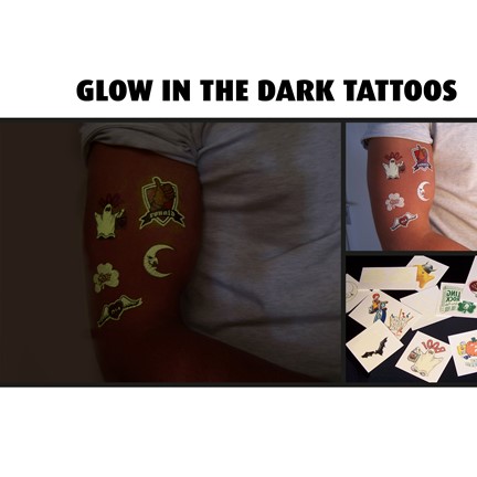 TATTOOS GLOW IN THE DARK size 10,16 X 10,16 CM