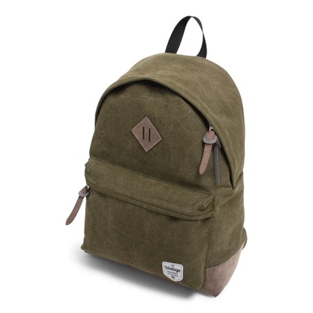 Vintage Canvas Backpack Green