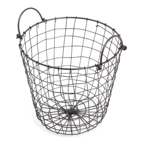 Iron Basket Black with Iron Handles