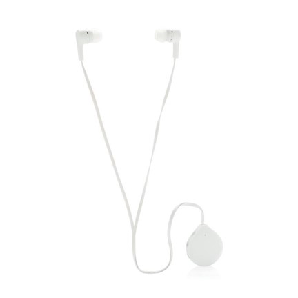 Draadloze oortelefoon met clips, wit