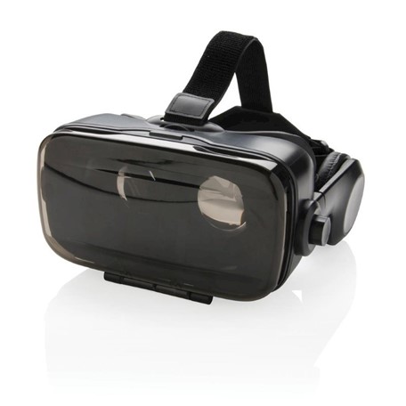 VR-bril met geïntegreerde hoofdtelefoon, zwart