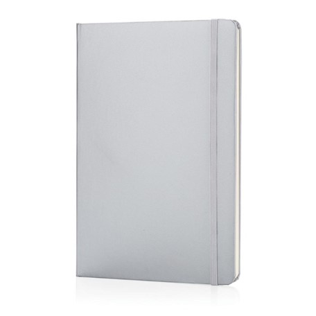 A5 hardcover notitieboek, zilver