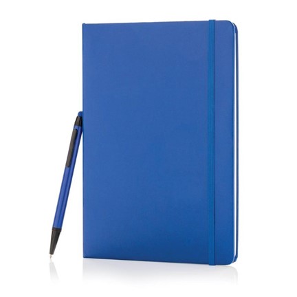 A5 hardcover notitieboek met touchscreen pen, blauw