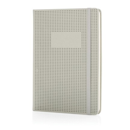 A5 Deluxe geperforeerd hardcover PU notitieboek, grijs