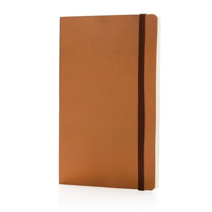 Deluxe metallic softcover notitieboek, bruin
