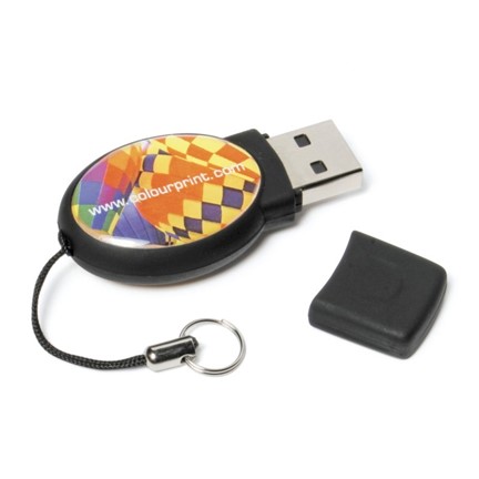 Epoxy Oval USB FlashDrive Zwart