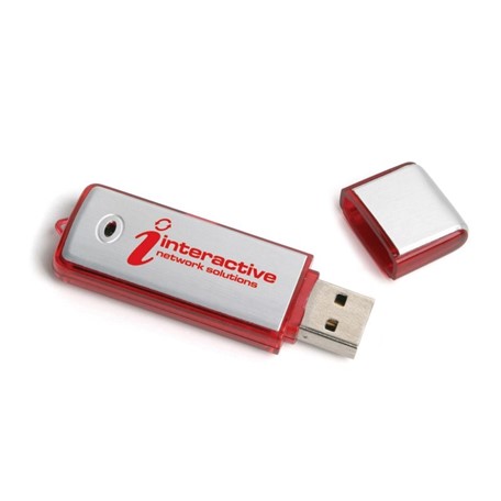 Aluminium 2 USB FlashDrive Express - Rood