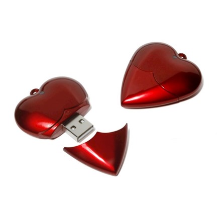 Heart USB FlashDrive Zilver
