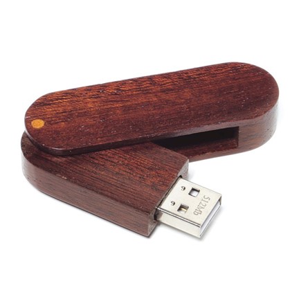 Wood Twister USB FlashDrive Licht Bruin