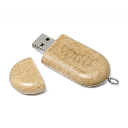 Wood 2 USB FlashDrive Middenbruin