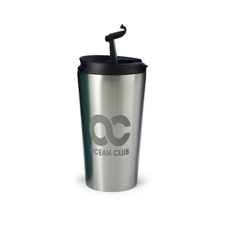 Rio Etched Travel Mug - Wit