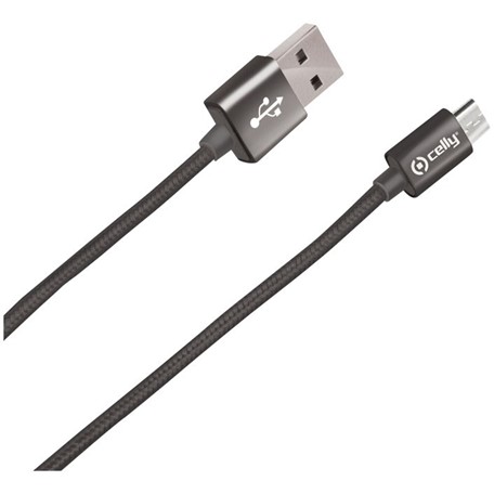 Celly USB to Micro-USB kabel textiel 1meter