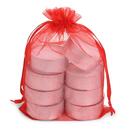 Organza Tealight Bag /8 Red