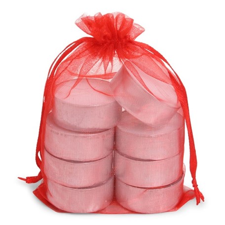 Organza Tealight Bag /8 Red