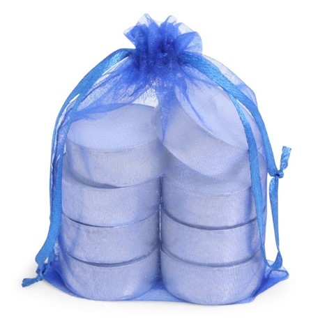 Organza Tealight Bag /8 Blue