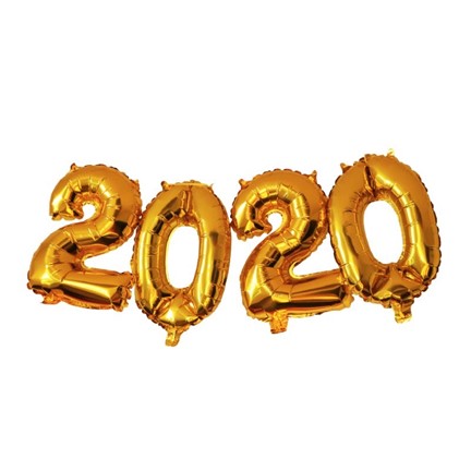 SENZA Foil Balloons 2020 Gold